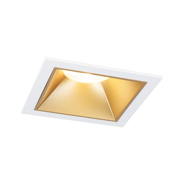 LED Einbauleuchte 3-Step-Dim Cole Coin 3er-Set IP44 eckig 88x88mm Coin 3x6W 3x470lm 230V dimmbar 2700K Weiß, Gold matt