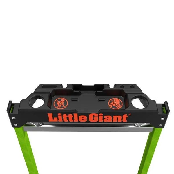 Little Giant Werkzeugablage für Leitern mit Warnsymbolen