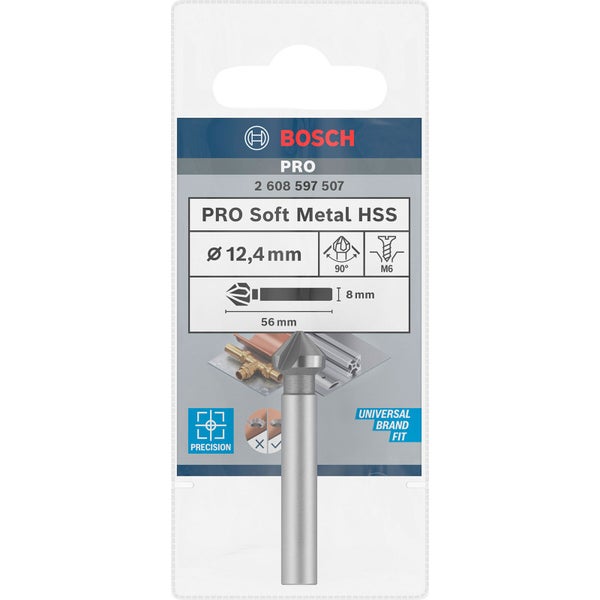 Bosch PRO Soft Metal HSS Kegelsenker 12,4 x 56 mm M6 - 2608597507