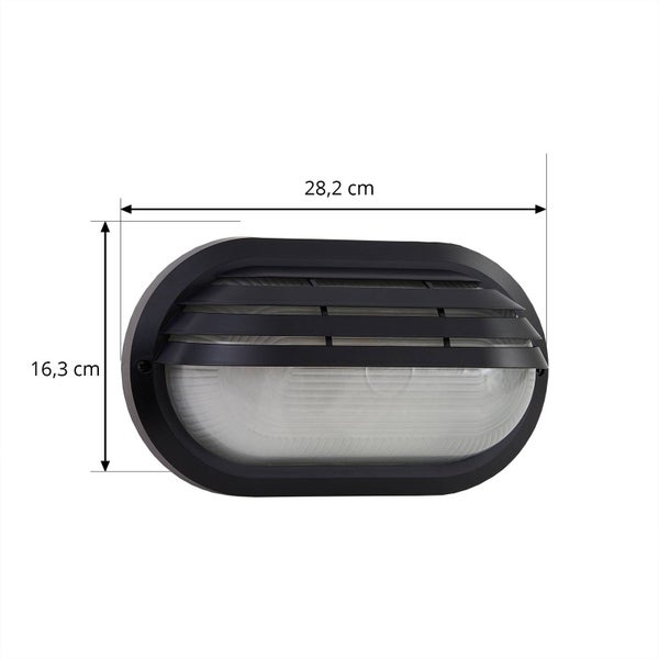 Lindby Wandleuchte außen Adita (spritzwassergeschützt (Modern) in Schwarz (1 flammig, E27) - Außenwandleuchten Wandlampe Led Außenlampe Outdoor für Außenwand/Hauswand