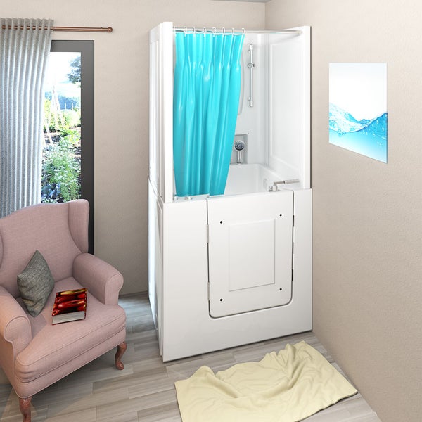 Senioren Dusche Sitzwanne Wanne mit Tür S02D-C-L 100x78cm