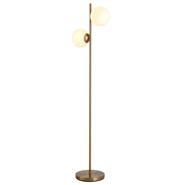 HOMCOM Stehlampe, 39 x 28 x 165cm, Stahl, Golden