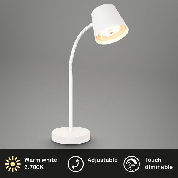 LED Tischlampe kabellos Tischleuchte Akku Nachttischlampe Leselampe Dimmbar