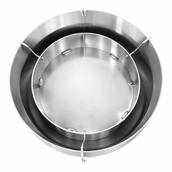 Edelstahl Behälter Set, bestehend aus drei runden Behältern unterschiedlicher Größe