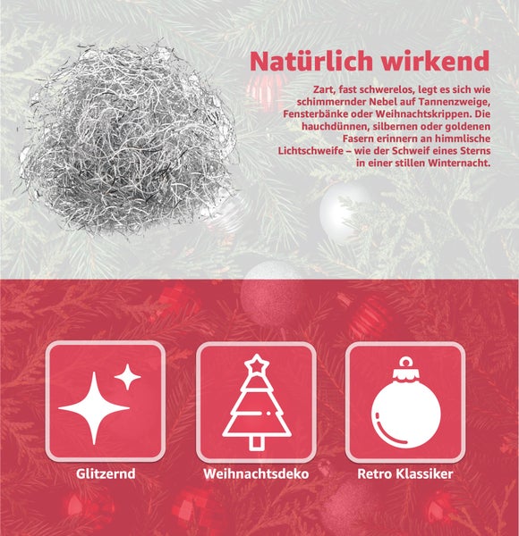Dekoschnee als Weihnachtsschmuck