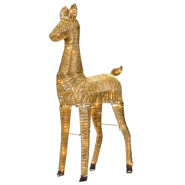 Dekoratives Rentier aus Metall mit Beleuchtung für den Innenbereich