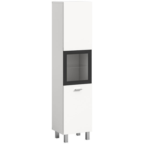 Boston Hochschrank Bad 1 Tür weiß. 30 X 29 X 125 cm