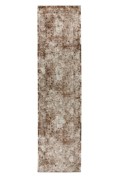Langer Flurläufer mit Vintage Design und abstrakten Mustern in verwaschener Optik für den Innenbereich.