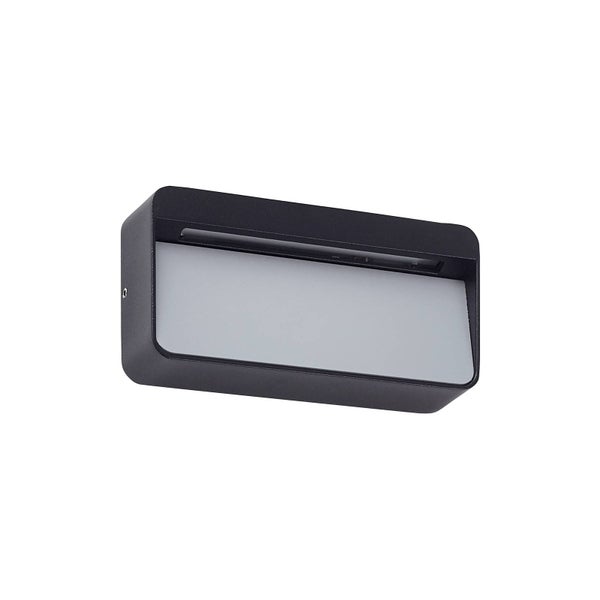 Lucande LED Wandleuchte außen Tiburia (Modern) in Schwarz aus Aluminium (1 flammig, ) - Außenwandleuchten Wandlampe Led Außenlampe Outdoor für Außenwand/Hauswand Haus Terrasse &