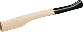 Ersatzstiel aus Holz für Äxte oder Hämmer mit schwarzem Griffbereich.