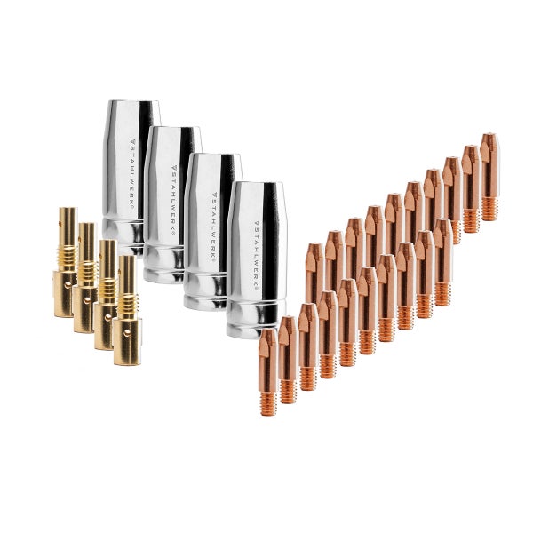 STAHLWERK Schweißgeräte MIG MAG AK15/MB15 Starter Set