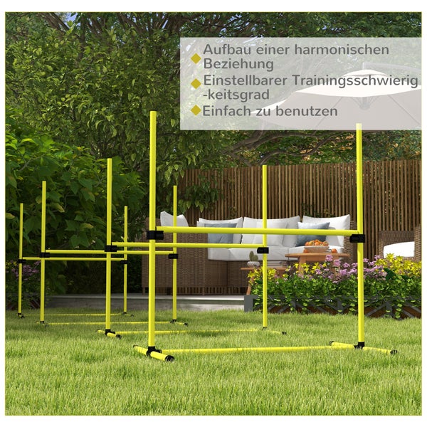 PawHut Agility-Ausrüstung, L99 x B65 x H94 cm, Kunststoff, Gelb
