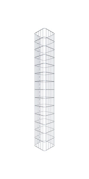 Gabionensäule 27 x 27 cm, MW 5 x 10 cm eckig - Höhe: 1,40 m