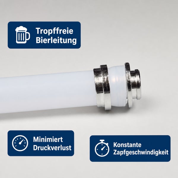 Schlauchverbinder für Gewinde 5 pro 8 Zoll und Schlauchdurchmesser 10 Millimeter mit hochwertiger Verarbeitung