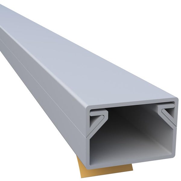 CILSON WDK1510SG Art.-Nr. 6700050.2.5 Kabelkanal Selbstklebend 15x10mm 10m - 5 Stück 2 m / 2000 mm, Grau, Platzsparendes Design, Starker Kleberückstand