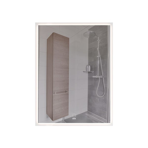 Home Deluxe - LED-Spiegel NOLA - Rechteckig 70 x 90 cm - 3 verschiedene Lichtfarben, Antibeschlagssystem - 38 Watt Gesamtleistung I Wandspiegel Badspiegel Badezimmerspiegel