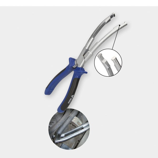 Schlauchklemmenzange mit blauem Griff