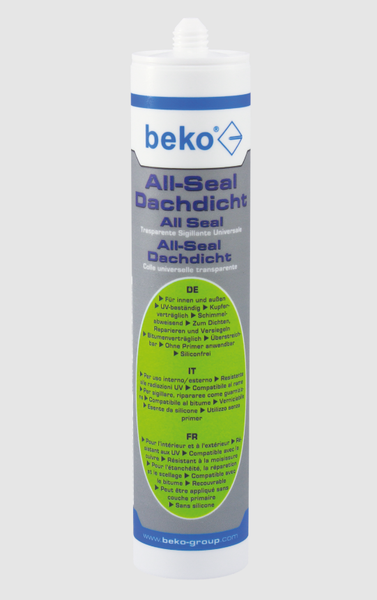 Beko All Seal Dachdicht / Universal-Dichtstoff 310 ml transparent - 1 Tube