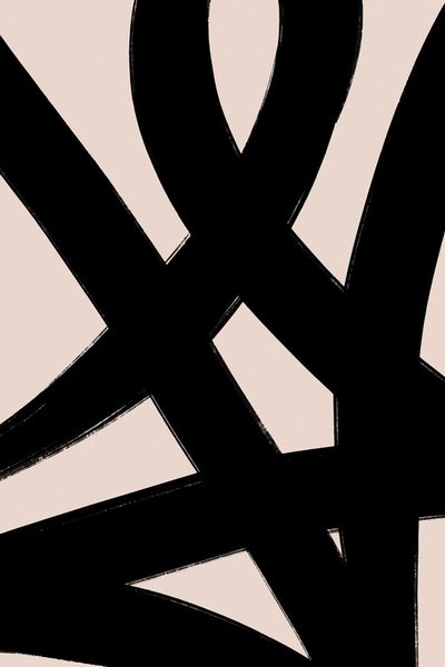 Abstrakte Kunst mit schwarzen Linien