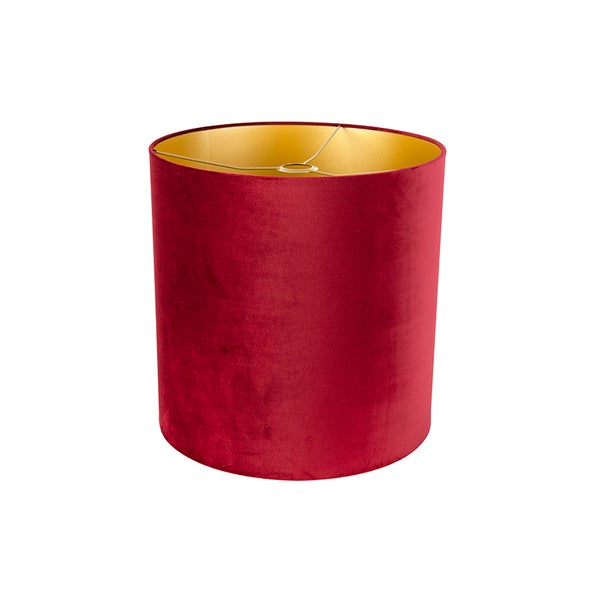 Samt Lampenschirm Rot 40/40/40 mit goldener Innenseite