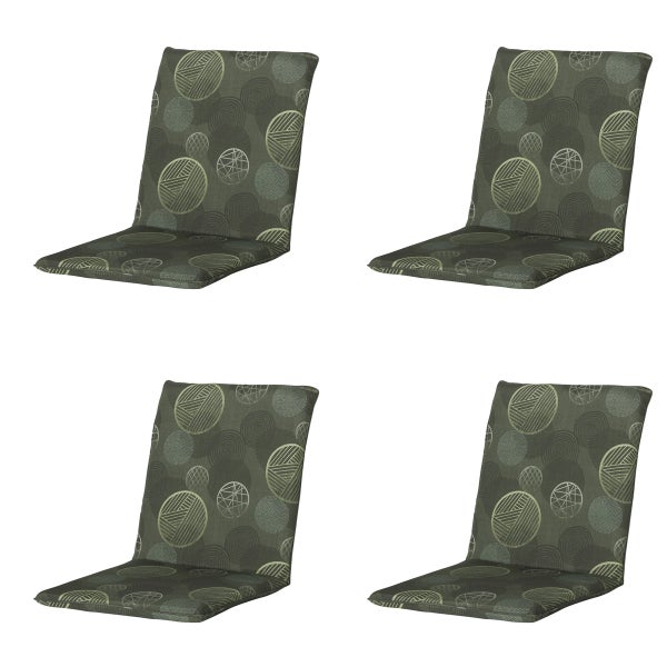 Stuhlauflage Stapelstuhl Circle grün - Ca. 97x49 cm - 4er-Set