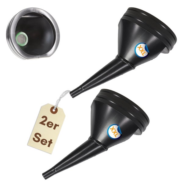 Zwei Trichter im Set, mit Sieb