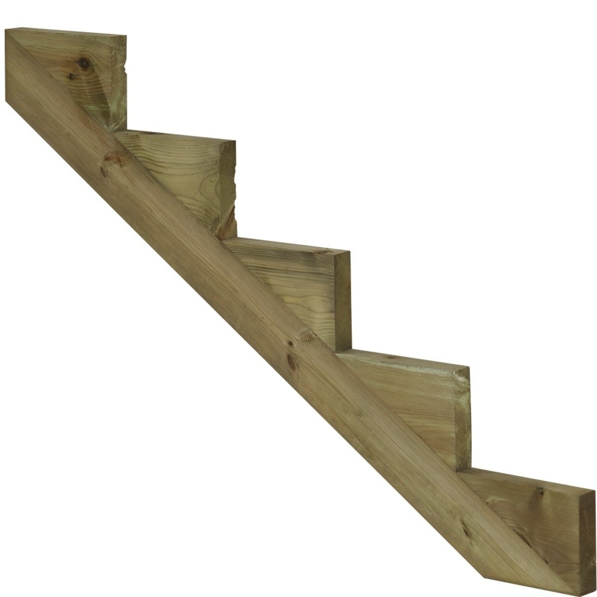 Treppenwange 5 Stufen aus KDI Holz für Gartentreppe, Außentreppe, Terrassentreppe n