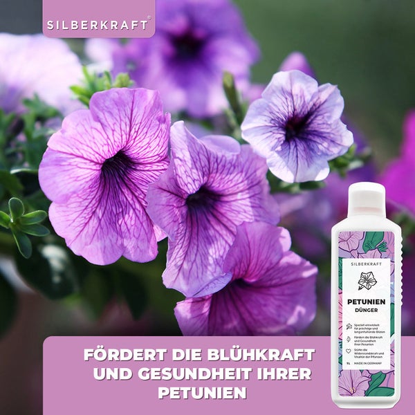 SILBERKRAFT Petunien Dünger – Für Petunien & Zauberglöckchen – 1 Liter