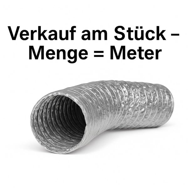 Aluflexrohr 450mm – 1 Meter flexibler Abluftschlauch für Growboxen, Klimageräte & mehr – Feuergeschützt, Robuste Aluminium-Innenbeschichtung, Extra Stabil & Langlebig