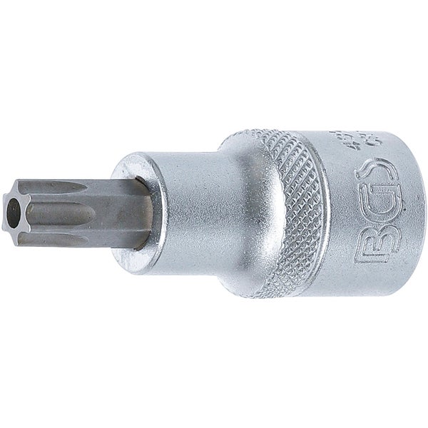 BGS Bit-Einsatz Antrieb Innenvierkant 12,5 mm (1/2) T-Profil (für Torx) mit Bohrung T50 - 4328
