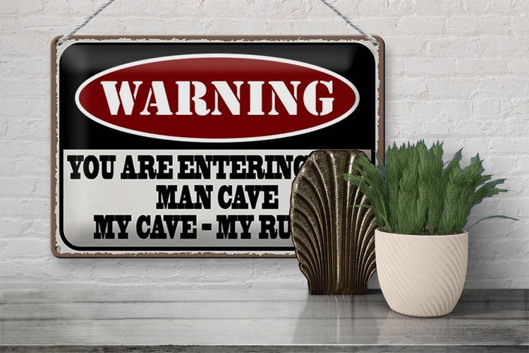 Blechschild Spruch 30x20cm Warning you entering man cave