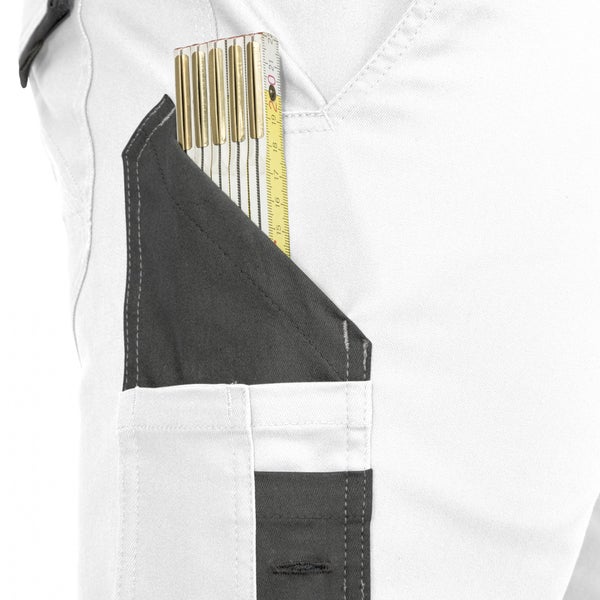 Leibwächter Arbeitshose Bundhose lang, weiß/grau Gr. 50 Herren