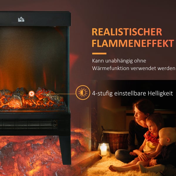 Dekokamin mit Flammeneffekt und vierstufig einstellbarer Helligkeit
