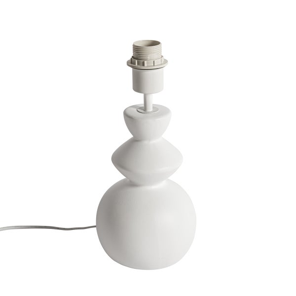 Design-Tischlampe aus weißer Keramik 15 cm ohne Schirm – Alisia