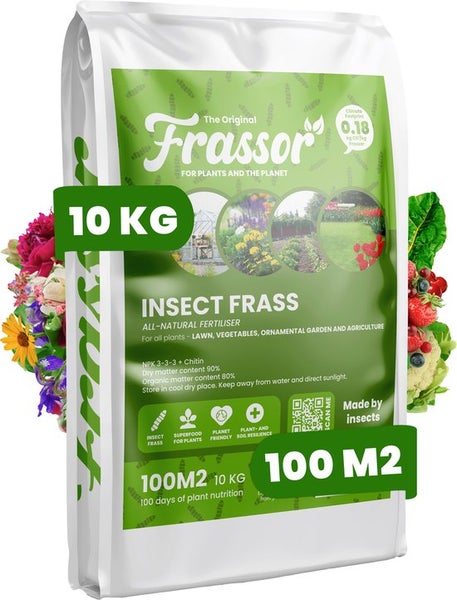 Frassor Insekten Frass Dünger, 10 kg, für Rasen, Gemüse, Ziergarten und Landwirtschaft