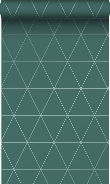 Origin Wallcoverings Tapete grafische Dreiecke Grün - 53 cm x 10.05 m - 347717