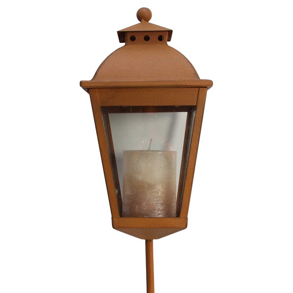 FRANK FLECHTWAREN | Gartenstecker Laterne, 15 x 15 x 106 cm, METALL, GLAS