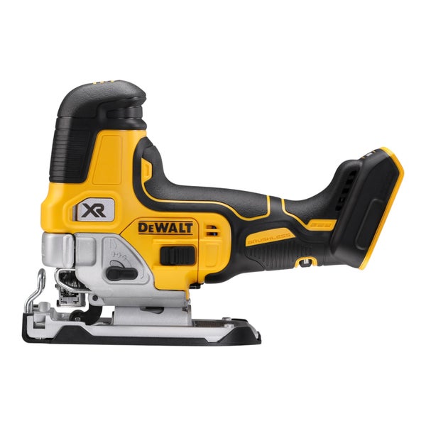 DeWALT Akku-Stichsäge XR Brushless mit Stabgriff in Gelb und Schwarz.