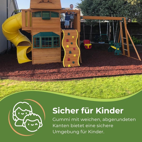 FlexiBorder (Terrakotta, 6 Meter) - flexible Rasenkante, Komplettset, biegbar bis 70°, recycelte Rohstoffe, speziell geeignet für kinderfreundliche Gärten, wetterfest, rasenmäherfreundlich, einfache Installation