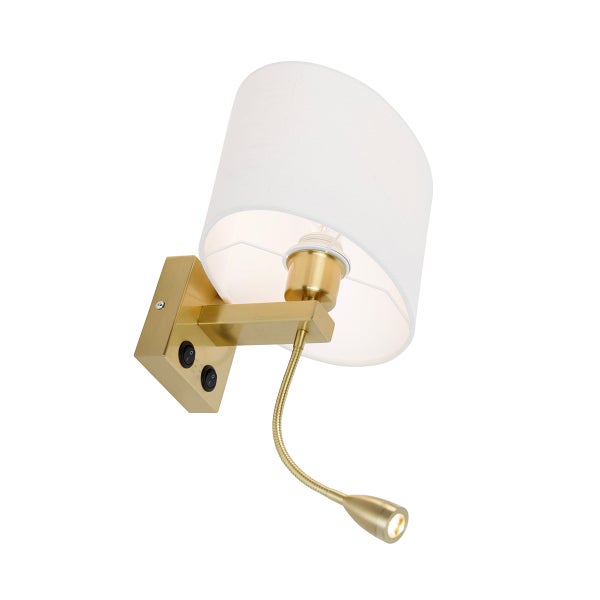 Wandleuchte mit Leselampe und Schalter