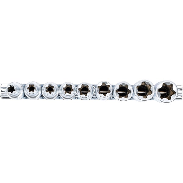 BGS Steckschlüssel-Einsatz-Satz E-Profil, tief Antrieb Innenvierkant 12,5 mm (1/2) SW E10 - E24 9tlg. - 2026