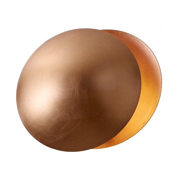 Halbmondförmige Wandleuchte aus Metall