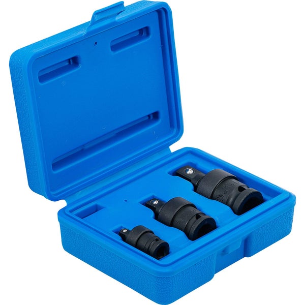 Steckschlüssel-Adapter-Set in einer offenen Kunststoffbox