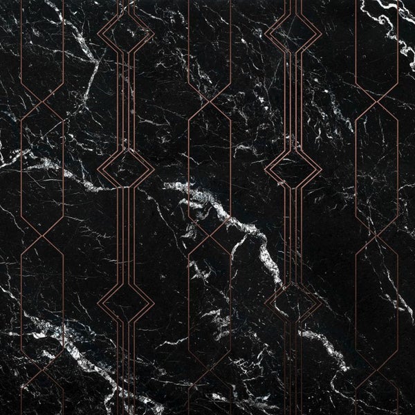 Tapete mit Marmormuster und geometrischen Formen