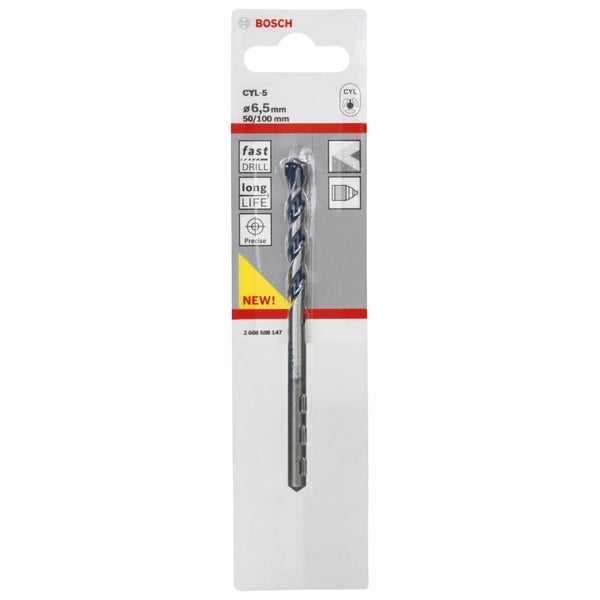 Bosch CYL-5 Steinbohrer mit 6,5 Millimeter Durchmesser in Verpackung