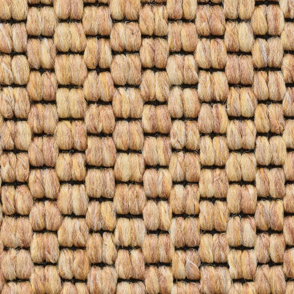 Auslegware Teppichboden mit Sisal in Gelb Ocker mit Flachgewebe Struktur 400 cm Breite (Meterware)