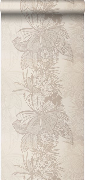 Origin Wallcoverings Tapete Blumen Beige - 52 cm x 10.05 m - 307134