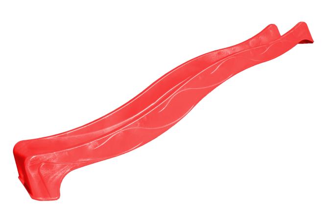 Rote Wellenrutsche aus Kunststoff für Spieltürme und Klettergerüste.
