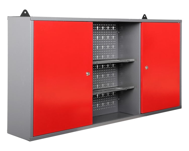 Ondis24 Werkstatt Set Uwe 240cm Rot komplett Lochwand & Steckdose, Werkstatteinrichtung, Werkbank
