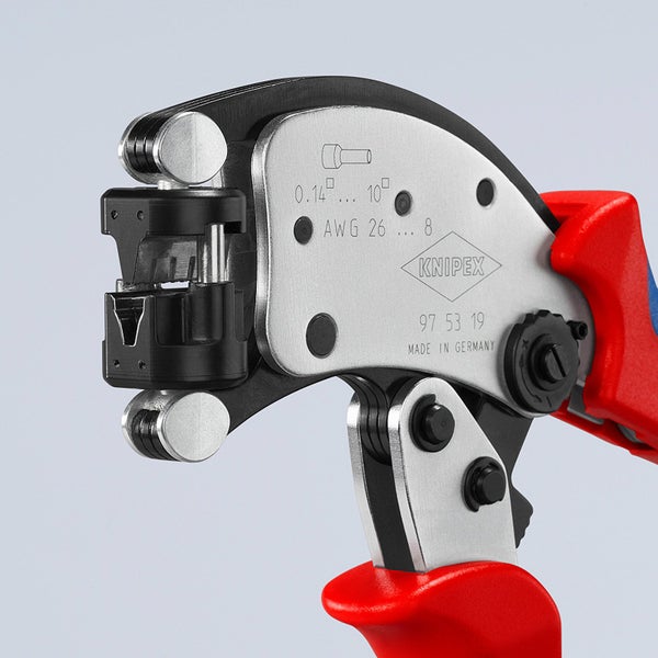 Knipex Crimpzange für Aderendhülsen mit Mehrkomponentengriff
